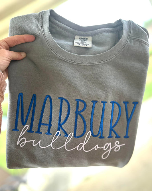 Comfort Color Sweatshirt, Embroidered - Marbury