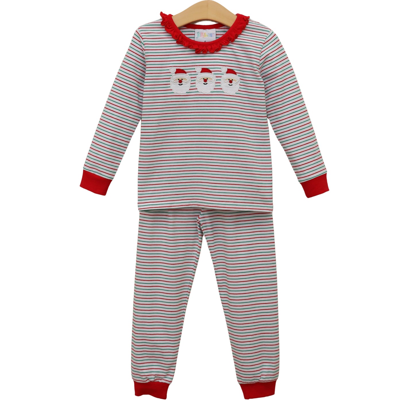 Christmas Candy Stripe Light Skin Santa Ruffle Set