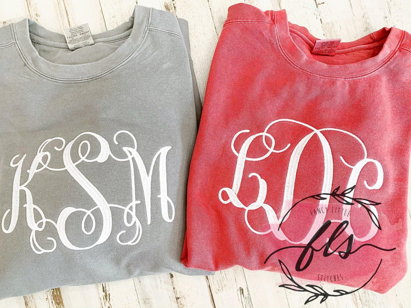 Comfort Color Large Monogram Sweatshirt