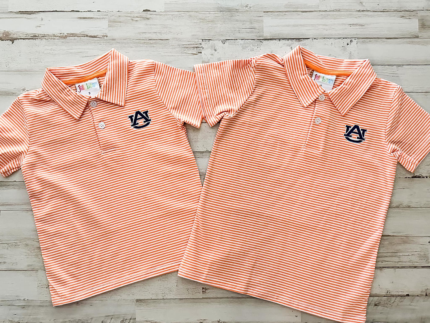 AU ORANGE Stripe Polo