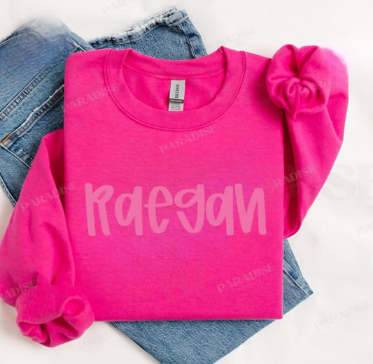 Pink on Pink Puff Sweatshirt
