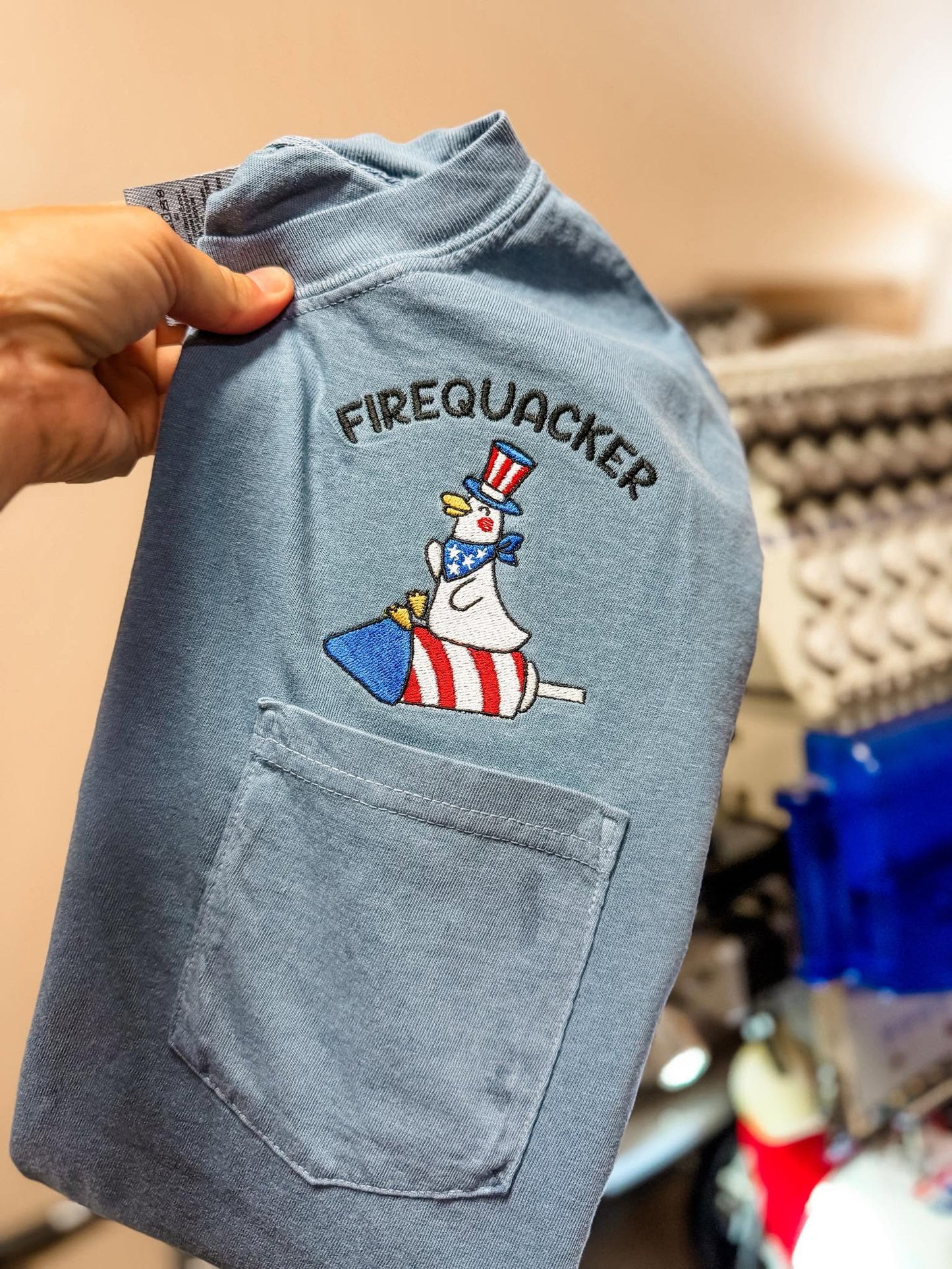 FireQUACKER Pocket Tee
