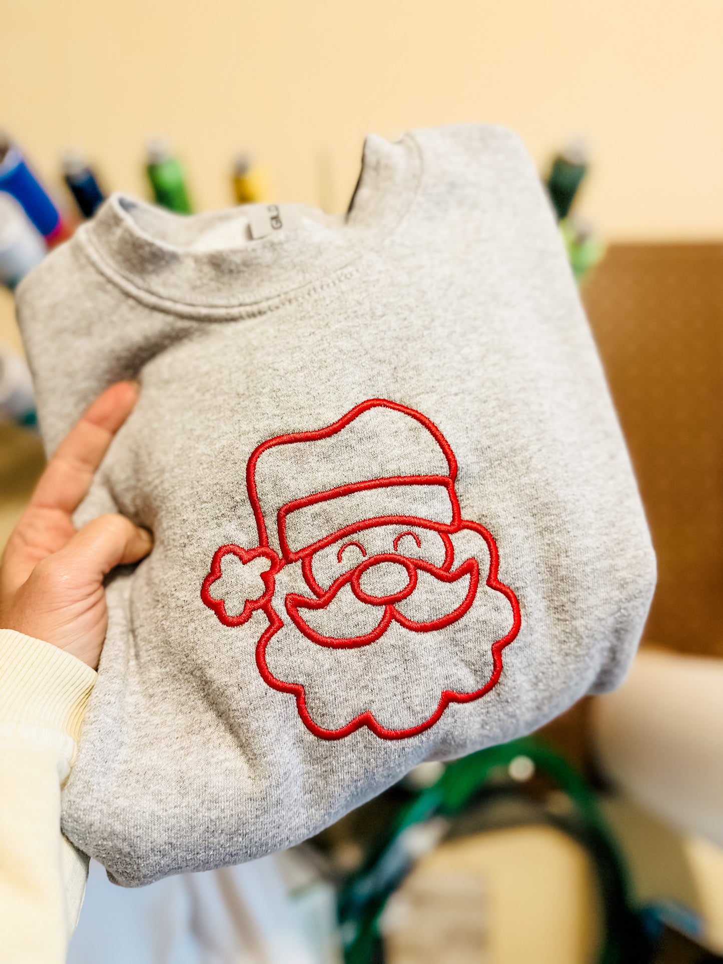 Simple Santa Embroidered