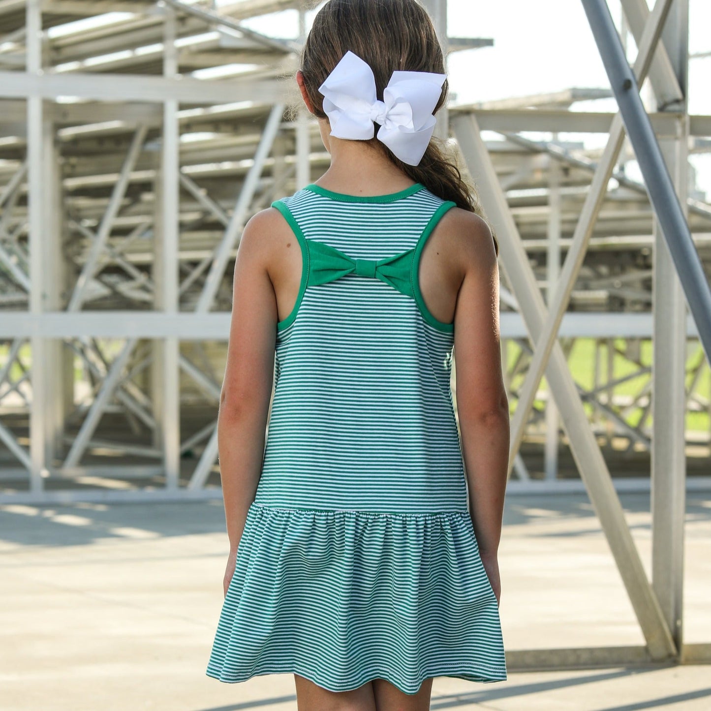 Bow Back Cheer Dress - Kelly Green