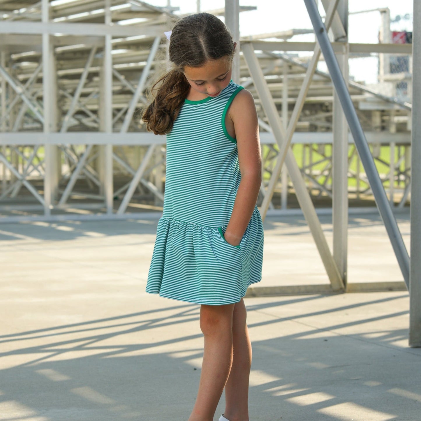 Bow Back Cheer Dress - Kelly Green