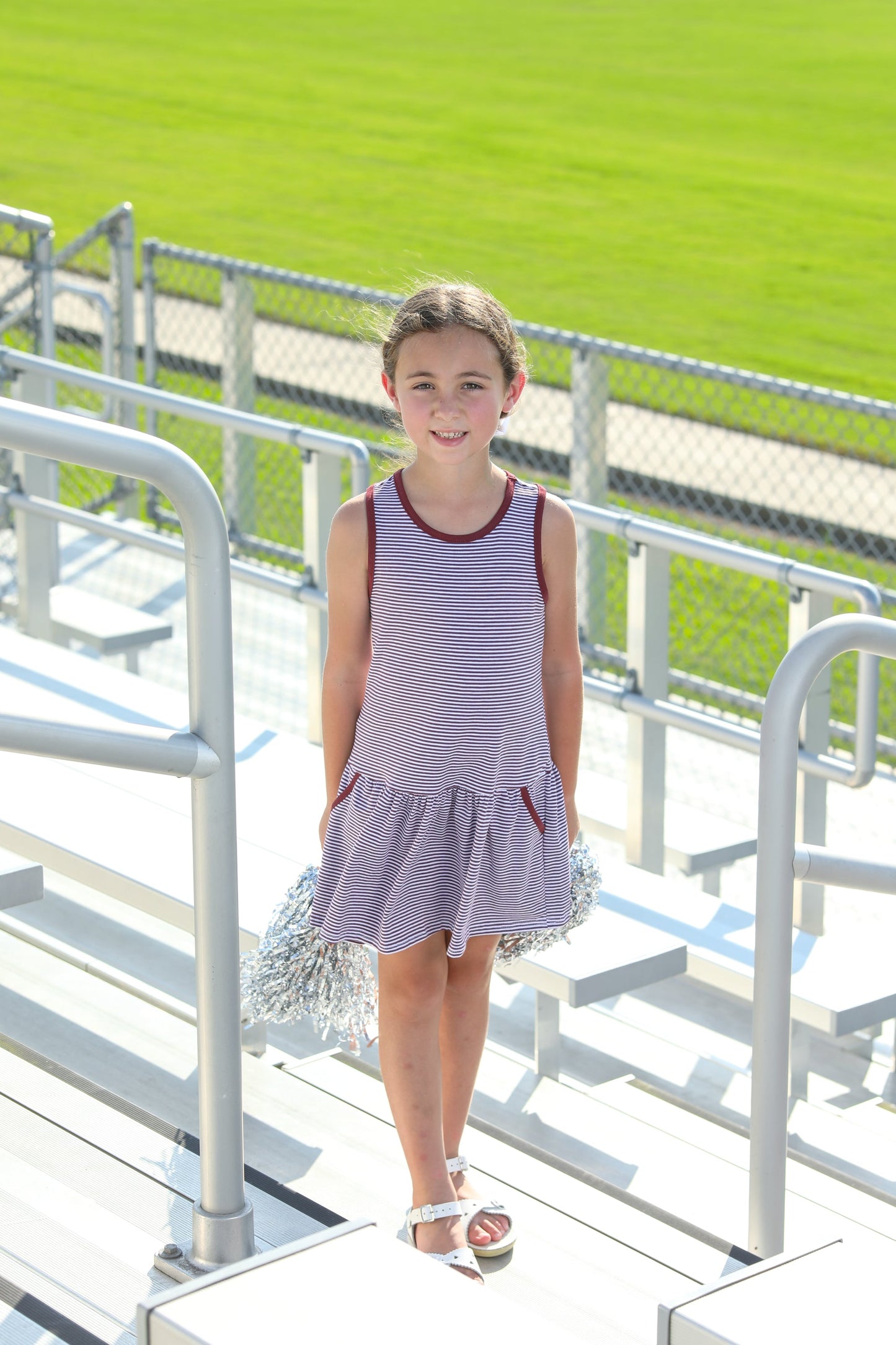 Bow Back Cheer Dress - Maroon