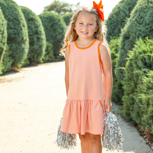 Bow Back Cheer Dress - Orange