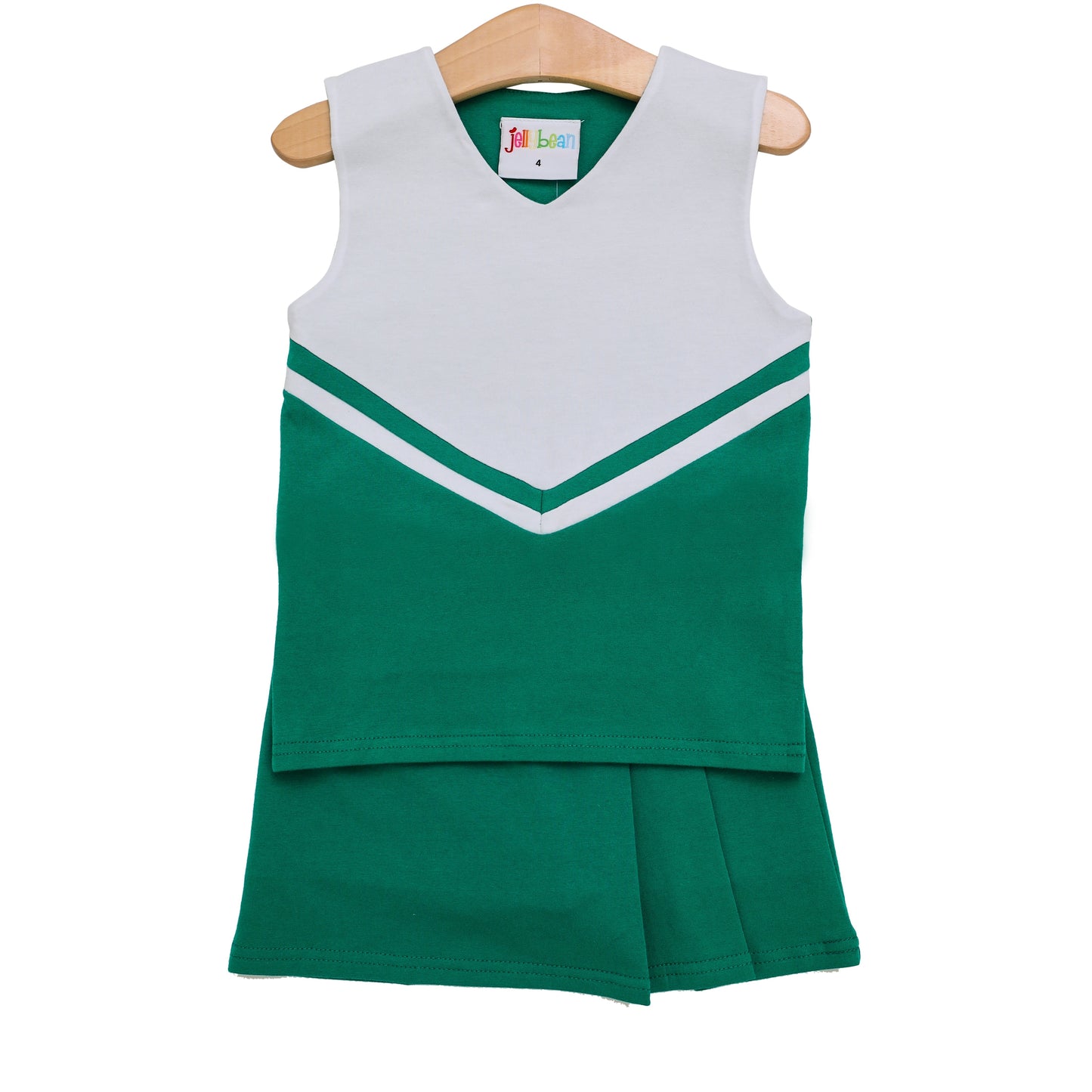 Cheer Uniform Skort Set - Kelly Green/white