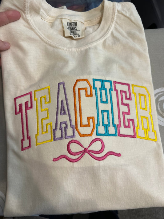 TEACHER Embroidered Tee