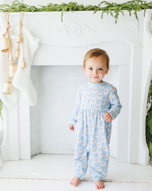 Jolly Santa Romper (Blue)