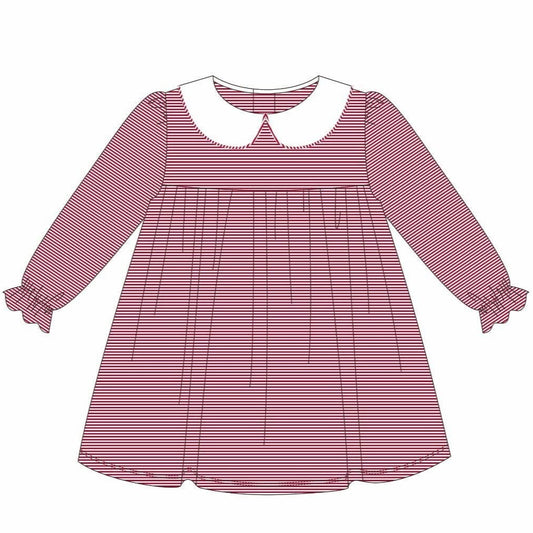 Lottie Dress - Red Stripe