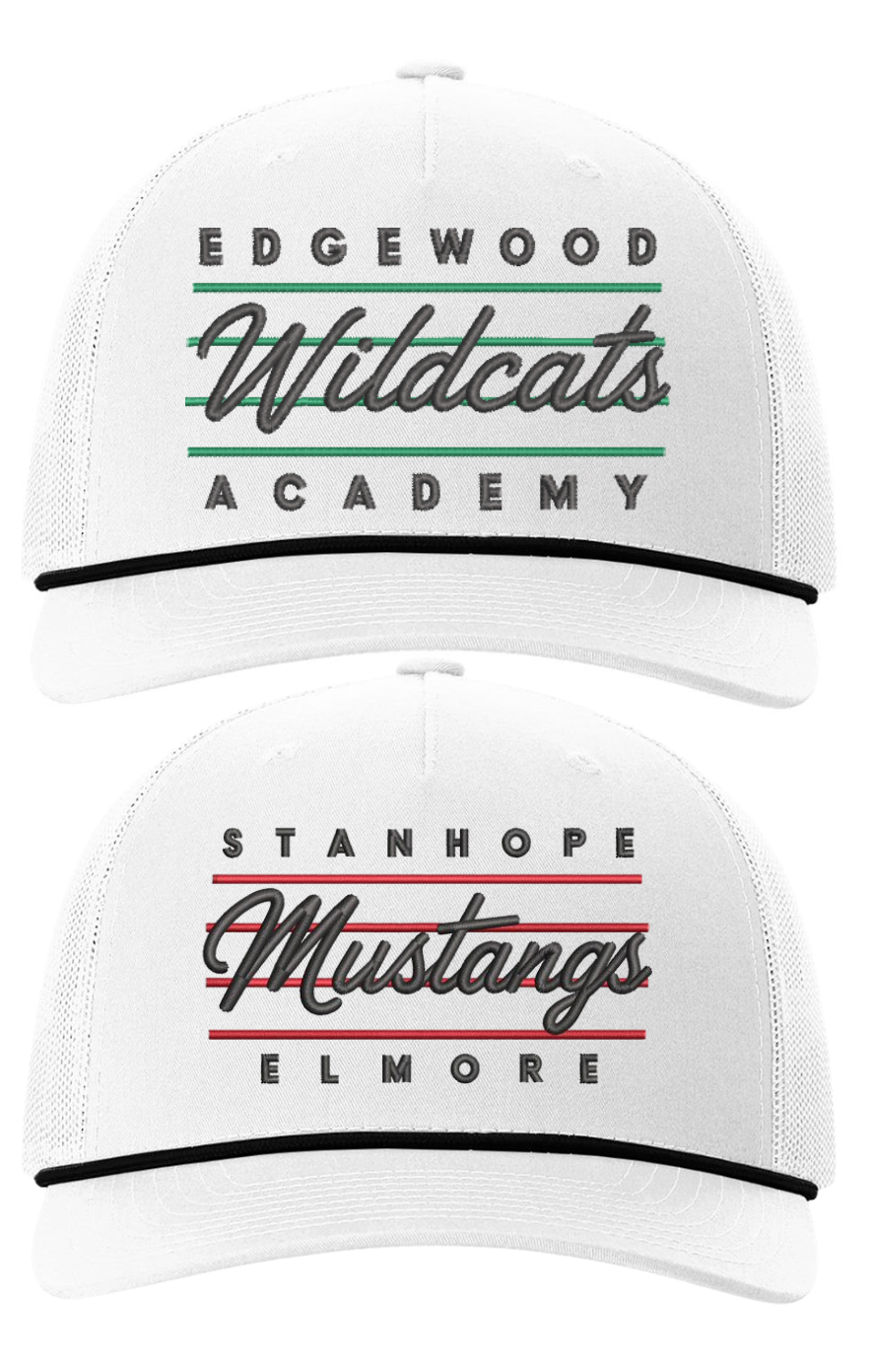 School Stripe - Richardson 112 Rope Hat (Multiple schools in this listing)