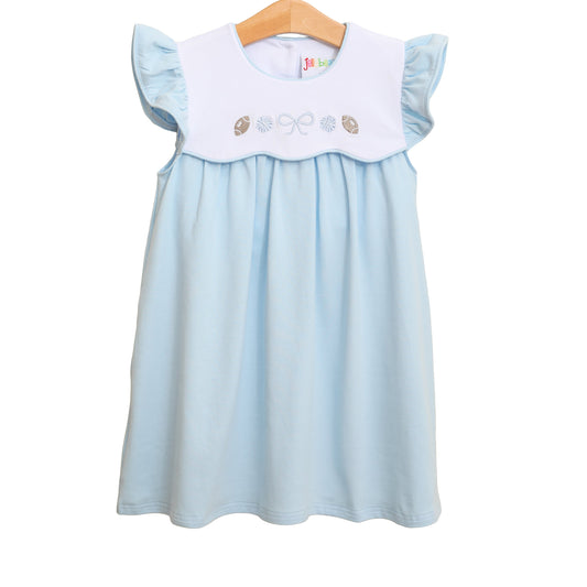 Team Spirit Scallop Dress - Light Blue