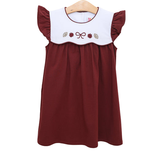 Team Spirit Scallop Dress - Maroon