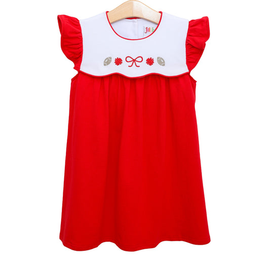 Team Spirit Scallop Dress - Red