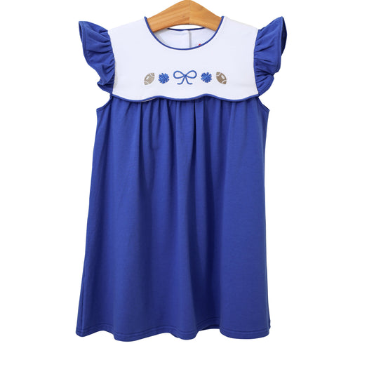 Team Spirit Scallop Dress - Royal