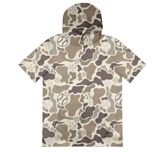 Baller Camo Short Sleeve Hoodie